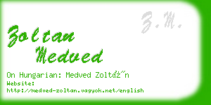 zoltan medved business card